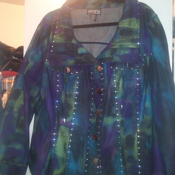 berek Jackets & Blazers - Ladies Multi-Colorful Denim Jacket